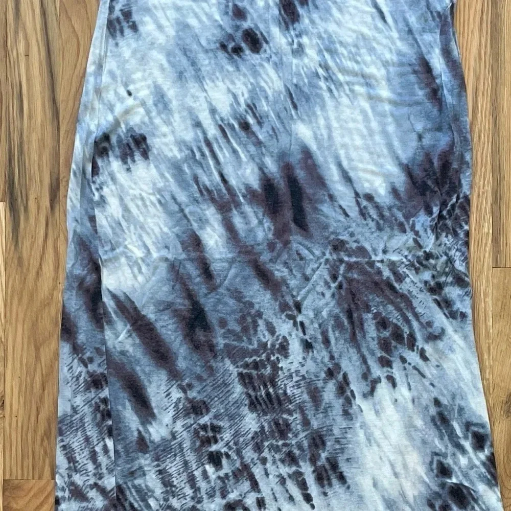 SW3 Bespoke Tie Dye Blue & White Long Midi Maxi Sun Dress Size P